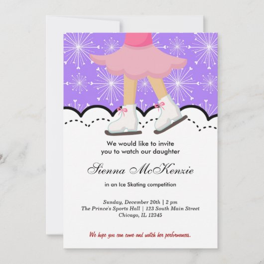 IJskatingconcurrentie (Paars) Kaart (Voorkant)
