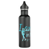 IJskatwaterfles Axel in het leven, bevroren blauw Waterfles (Links)