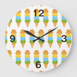 ijskegel kleurrijk grote klok