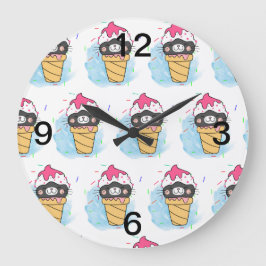 ijskegel waterverf grote klok