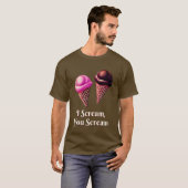 Ijskegels, Chocolade en Aardbei T-shirt (Voorkant volledig)