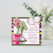 IJskegels en ballonnen Verjaardag Kaart (Staand voorkant)