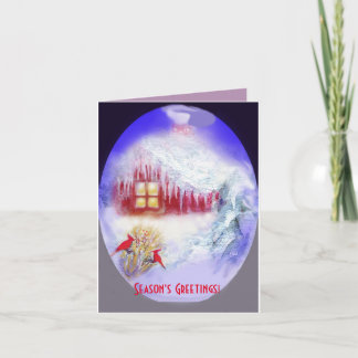 Ijskegels en de notakaart van Kerstmis van de Feestdagen Kaart