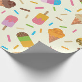 IJskegels en ijslolly's met sprinkles Cadeaupapier (Hoek)