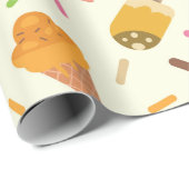 IJskegels en ijslolly's met sprinkles Cadeaupapier (Rol Hoek)