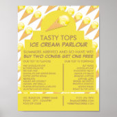 IJskegels, ijssalon Adverteren Poster (Voorkant)