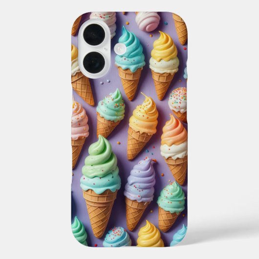 IJskegels met strooien Case-Mate iPhone Case (Achterkant)