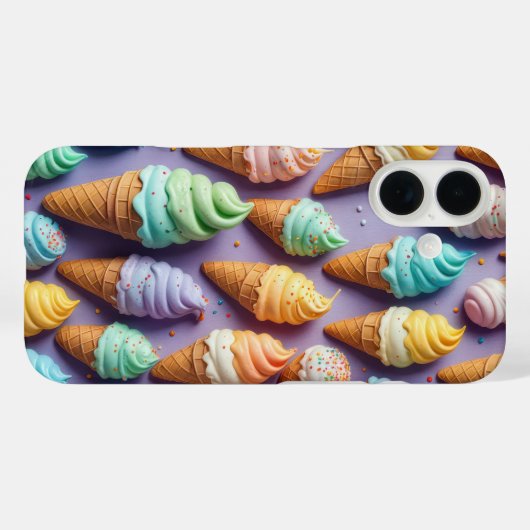 IJskegels met strooien Case-Mate iPhone Case (Achterkant (horizontaal))