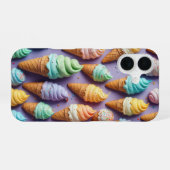 IJskegels met strooien iPhone 16 Hoesje (Achterkant horizontaal)