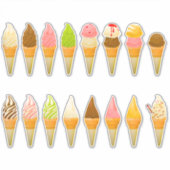 ijskegels sticker (Voorkant)