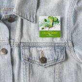 Ijskegels, tips gewaardeerd, studiegeld vierkante button 5,1 cm (In situ)