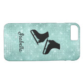 IJsketeltje schaats turkooizen sparrenkel Case-Mate iPhone Case (Achterkant (Horizontaal))