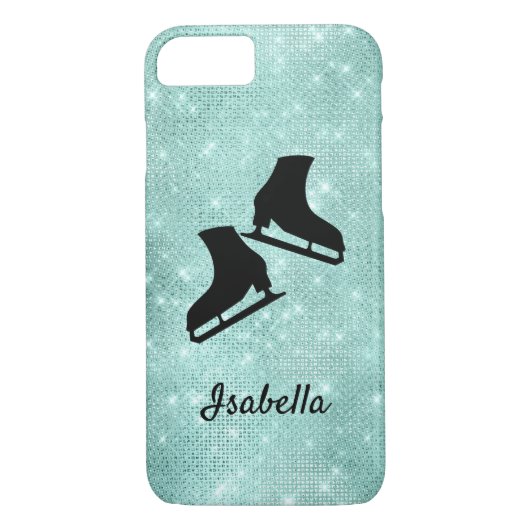 IJsketeltje schaats turkooizen sparrenkel Case-Mate iPhone Case (Achterkant)