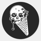 IJskiemkloon Ronde Sticker (Voorkant)
