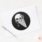 IJskiemkloon Ronde Sticker (Envelop)