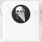 IJskiemkloon Ronde Sticker (Tas)