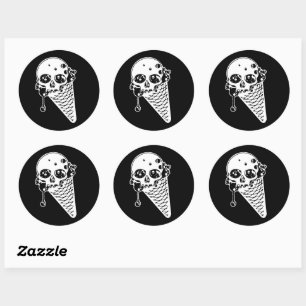 IJskiemkloon Ronde Sticker
