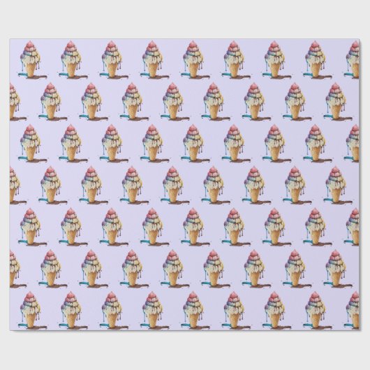 IJskiemkloon uitlijnen Cadeaupapier (Vlak)