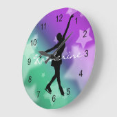 IJskilting Afbeelding schaatsen Wandklok (Hoek)