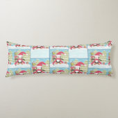 IJskilting pinguïn patroon blauwe romp Lichaamskussen (Voorkant)