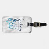 IJskistas label blauwe ster Beste gevoel Bagagelabel (Voorkant horizontaal)