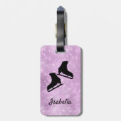 IJskistas label roze vonk Bagagelabel (Achterkant verticaal)