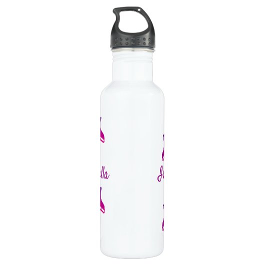 IJskistof schaats paars Waterfles (Achterkant)