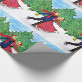 IJskistpapier voor kerstinslag Cadeaupapier (Hoek)