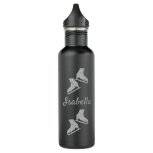 IJskistwater flesje schaats zilver Waterfles