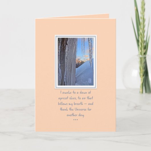 IJskles op de Sunrise Abriot Skies Kaart (Voorkant)