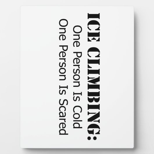 IJsklimmen - koud, bang Fotoplaat (Voorkant)