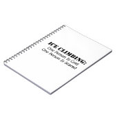 IJsklimmen - koud, bang Notitieboek (Linkerzijde)