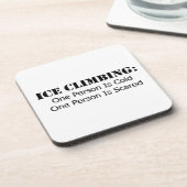 IJsklimmen - koud, bang Onderzetter (Linkerzijde)