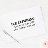 IJsklimmen - koud, bang Ovale Sticker (Envelop)