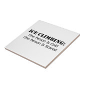 IJsklimmen - koud, bang Tegeltje (Zijkant)