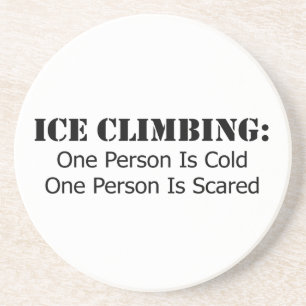 IJsklimmen - koud, bang Zandsteen Onderzetter