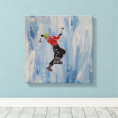 ijsklimmer canvas afdruk (Insitu (Houten vloer))