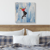 ijsklimmer canvas afdruk (Insitu (Slaapkamer))