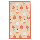 IJsklok met inktvlekken roze doorlooppatroon Klein Cadeauzakje (Achterkant)