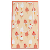 IJsklok met inktvlekken roze doorlooppatroon Klein Cadeauzakje (Voorkant)