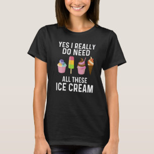 ijsklok voor mannen Ice crème kostuum T-shirt