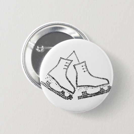 ijsknop schaats ronde button 5,7 cm (Voorkant /achterkant)