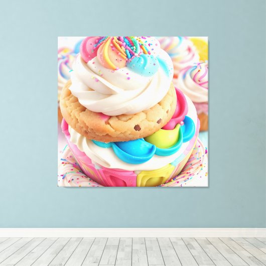 ijskoekje canvas afdruk (Insitu (Houten vloer))