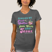 IJskoffie, bijbelstudie en Jezus T-shirt (Voorkant)
