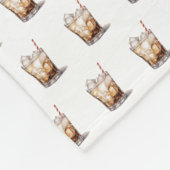 ijskoffie-cocktail fleece deken (Hoek)