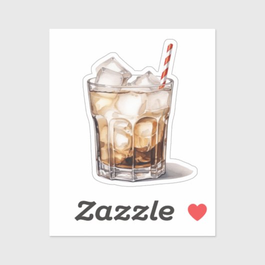 ijskoffie-cocktail sticker (Vel)