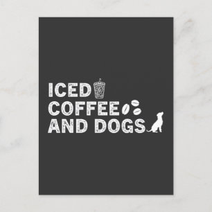 IJskoffie en honden Briefkaart
