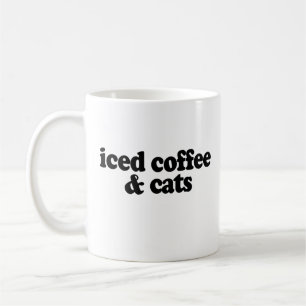 ijskoffie en -katten koffiemok
