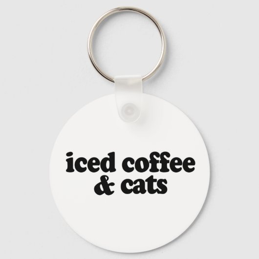 ijskoffie en -katten sleutelhanger (Voorkant)