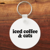 ijskoffie en -katten sleutelhanger (Voorkant)